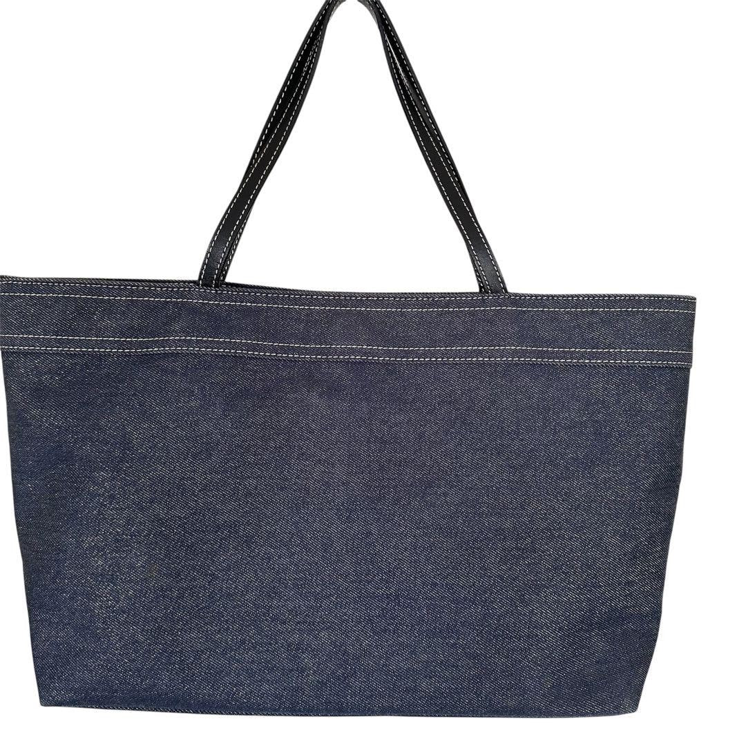 GIVENCHY Hand Bag Tote Purse 4G Denim Navy Authentic