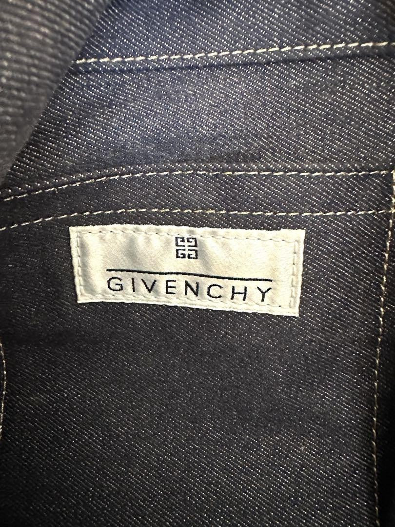 GIVENCHY Hand Bag Tote Purse 4G Denim Navy Authentic