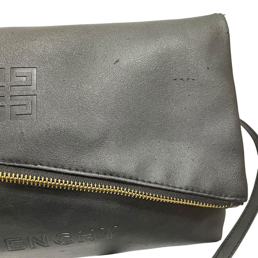 GIVENCHY Shoulder Bag Purse Clutch Bag Second Bag 4G Black Authentic