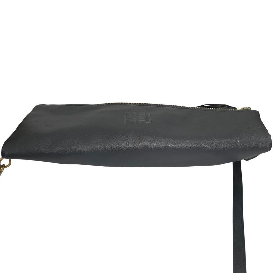 GIVENCHY Shoulder Bag Purse Clutch Bag Second Bag 4G Black Authentic