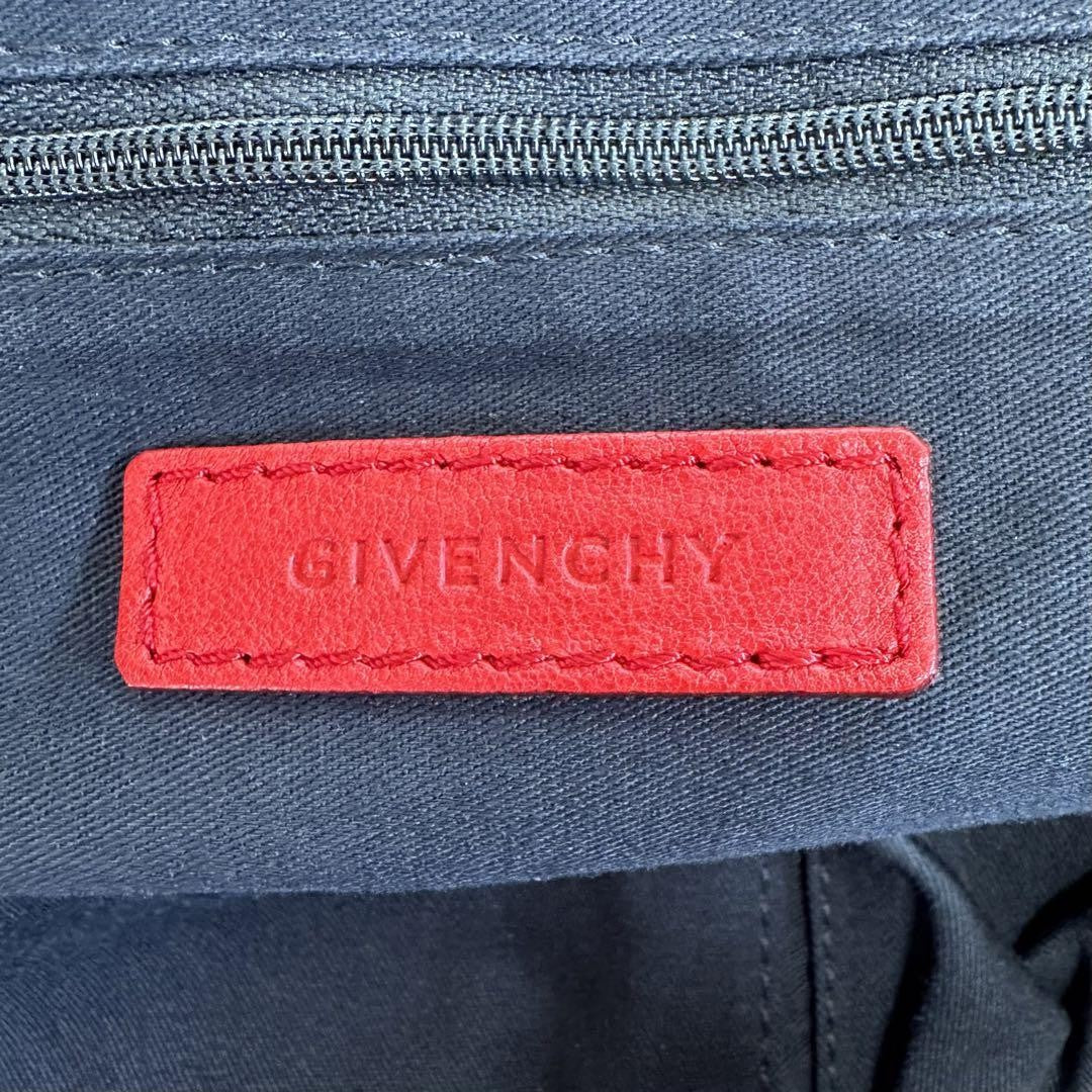 GIVENCHY Hand Shoulder Bag Tote Purse 2way Nightingale Leather Red Authentic