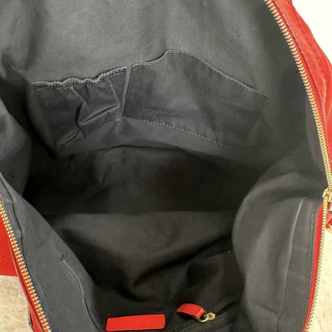 GIVENCHY Hand Shoulder Bag Tote Purse 2way Nightingale Leather Red Authentic