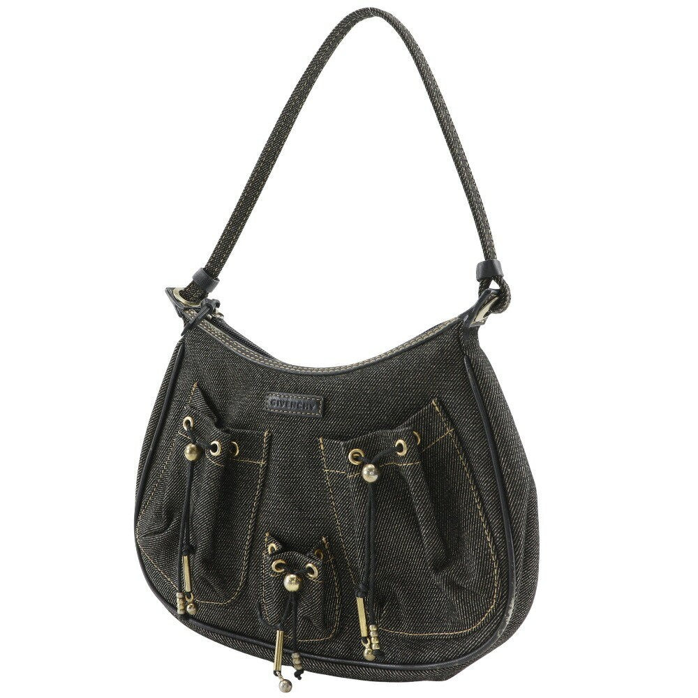 GIVENCHY Accessory Pouch Shoulder Bag Purse Denim Navy Authentic