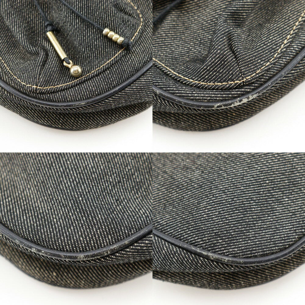 GIVENCHY Accessory Pouch Shoulder Bag Purse Denim Navy Authentic