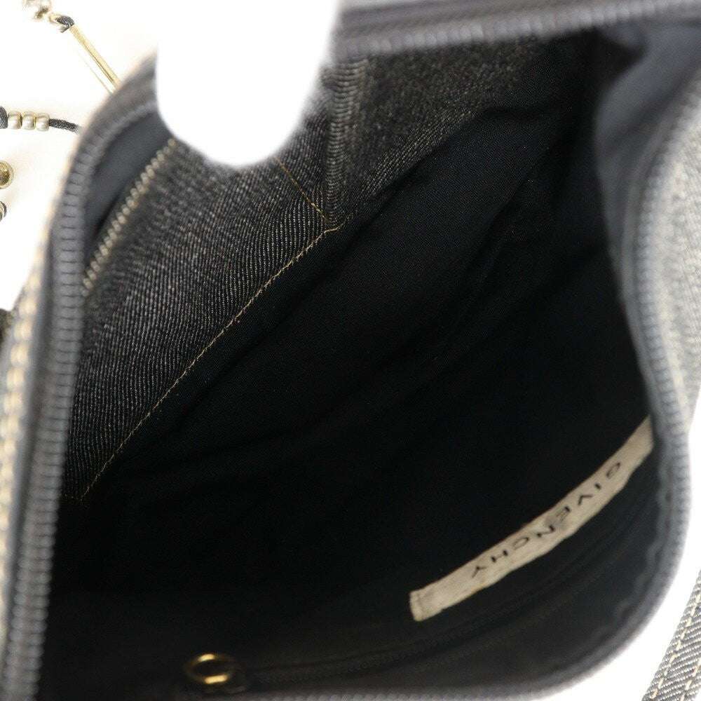 GIVENCHY Accessory Pouch Shoulder Bag Purse Denim Navy Authentic