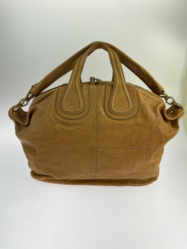 Hand Shoulder Bag Tote Purse 2way Nightingale Camel Authentic