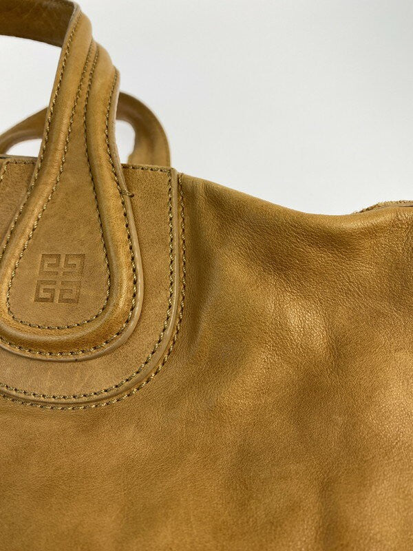 Hand Shoulder Bag Tote Purse 2way Nightingale Camel Authentic