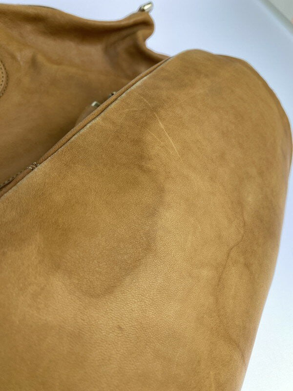 Hand Shoulder Bag Tote Purse 2way Nightingale Camel Authentic