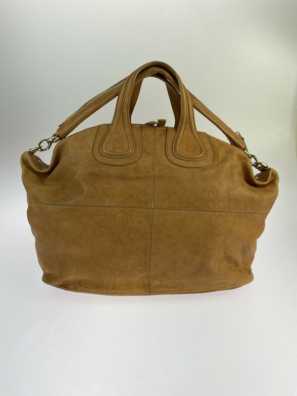 Hand Shoulder Bag Tote Purse 2way Nightingale Camel Authentic