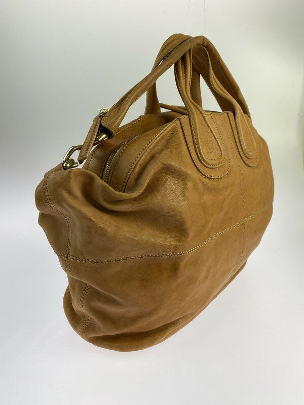 Hand Shoulder Bag Tote Purse 2way Nightingale Camel Authentic