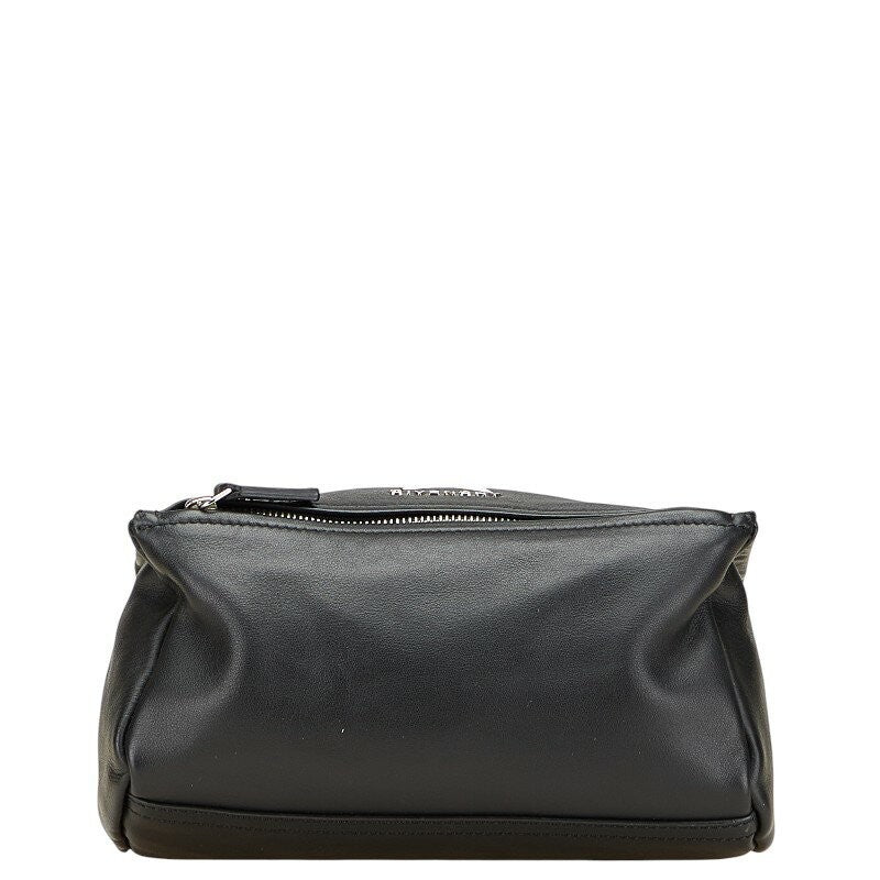 GIVENCHY Clutch Bag Second Bag Leather Black White Authentic