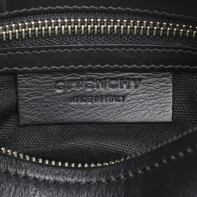 GIVENCHY Clutch Bag Second Bag Leather Black White Authentic