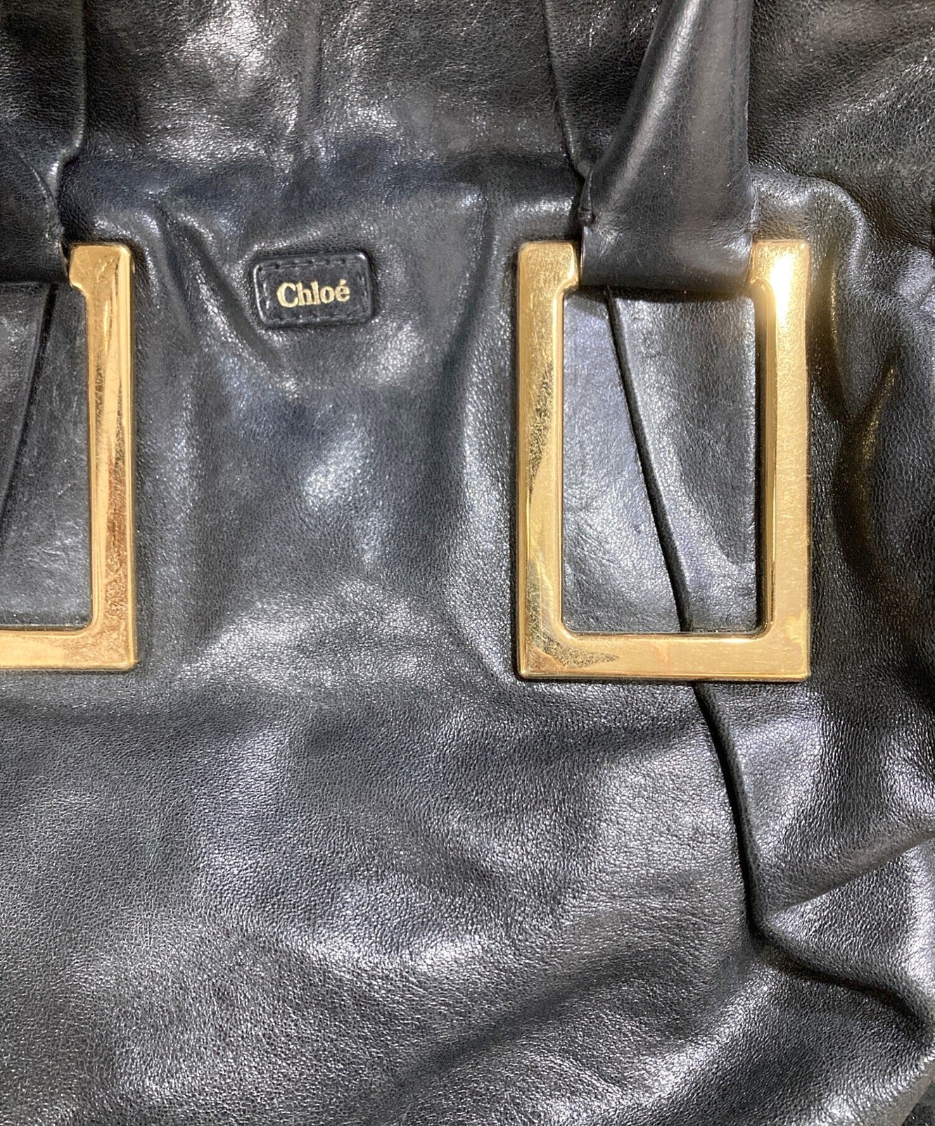 Chloe Hand Shoulder Bag Tote Purse 2way Ethel Black Authentic