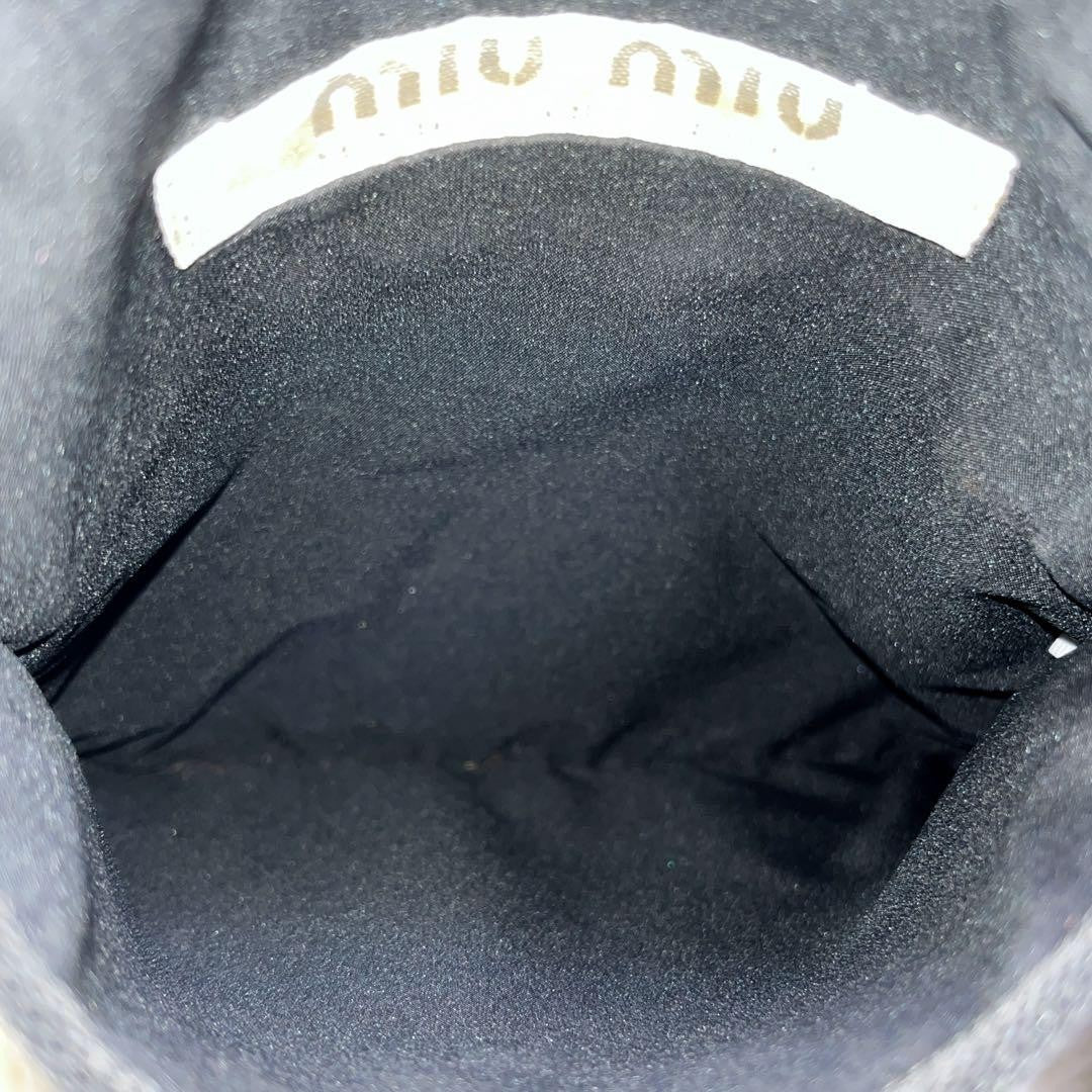 MIU MIU Shoulder Bag Purse Pouch Black Authentic
