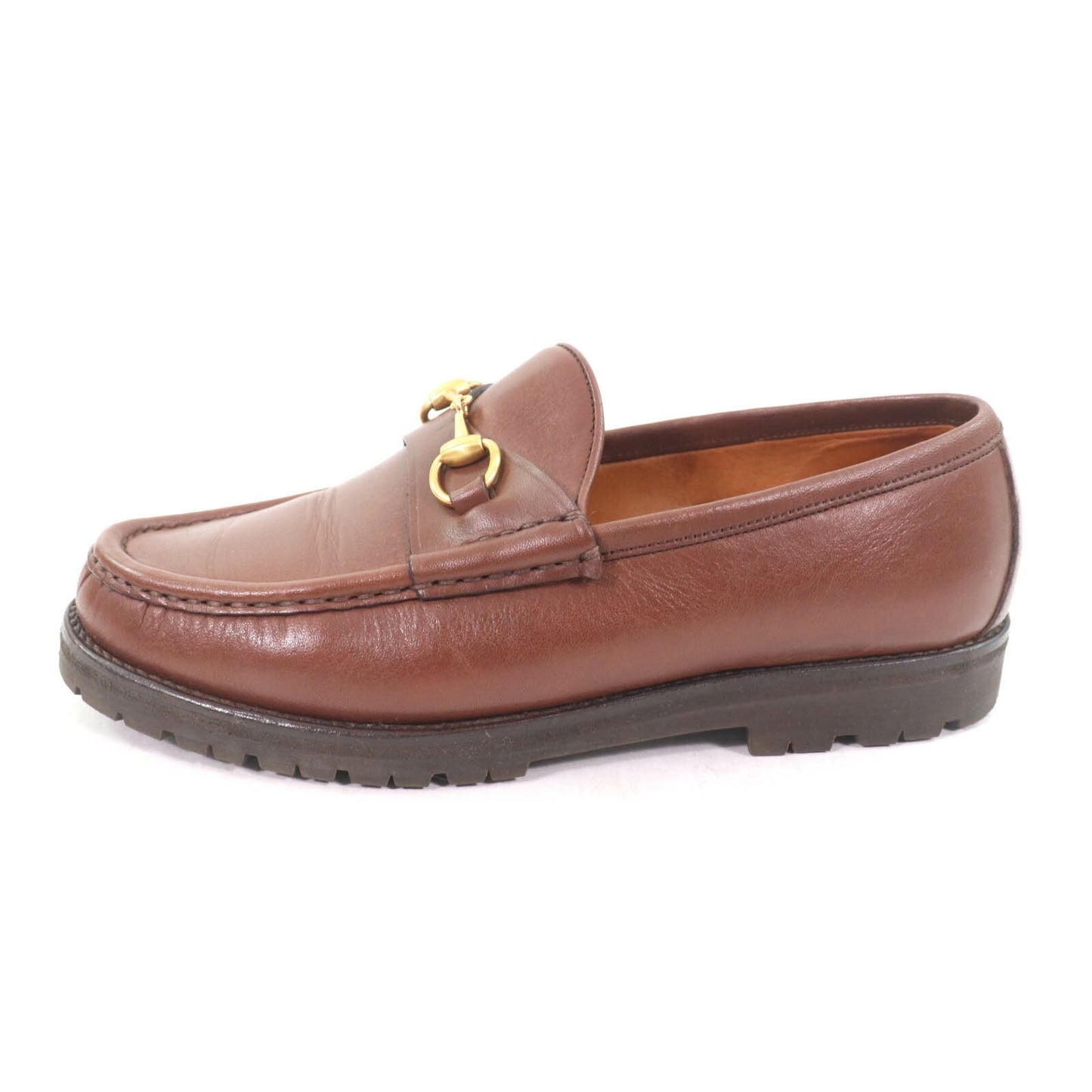 GUCCI Loafers Shoes Horse Bit EU 36 US 6 Leather Brown Authentic