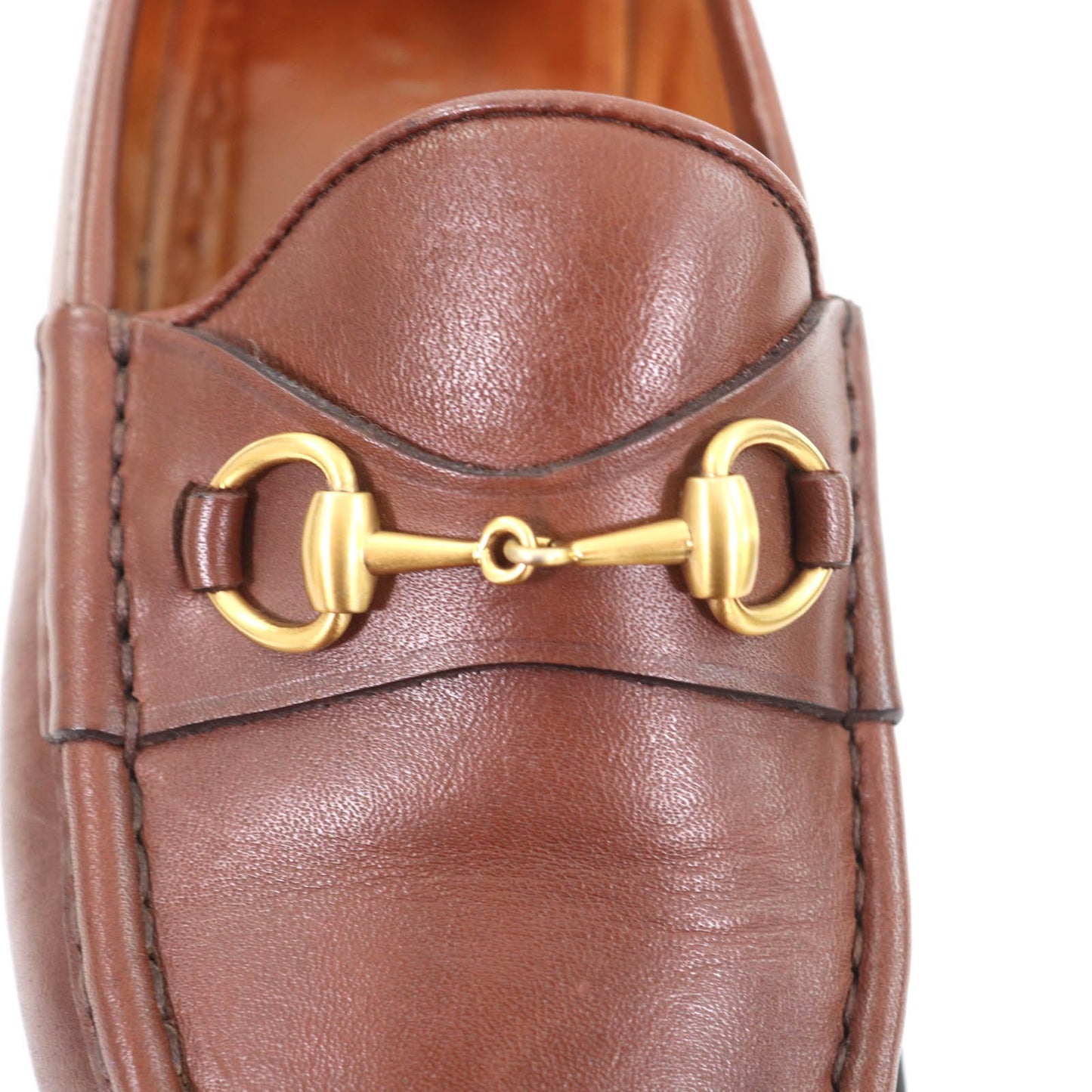 GUCCI Loafers Shoes Horse Bit EU 36 US 6 Leather Brown Authentic