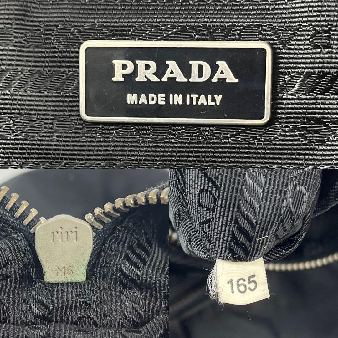 PRADA Hand Shoulder Bag Tote Purse 2way Nylon Black Authentic