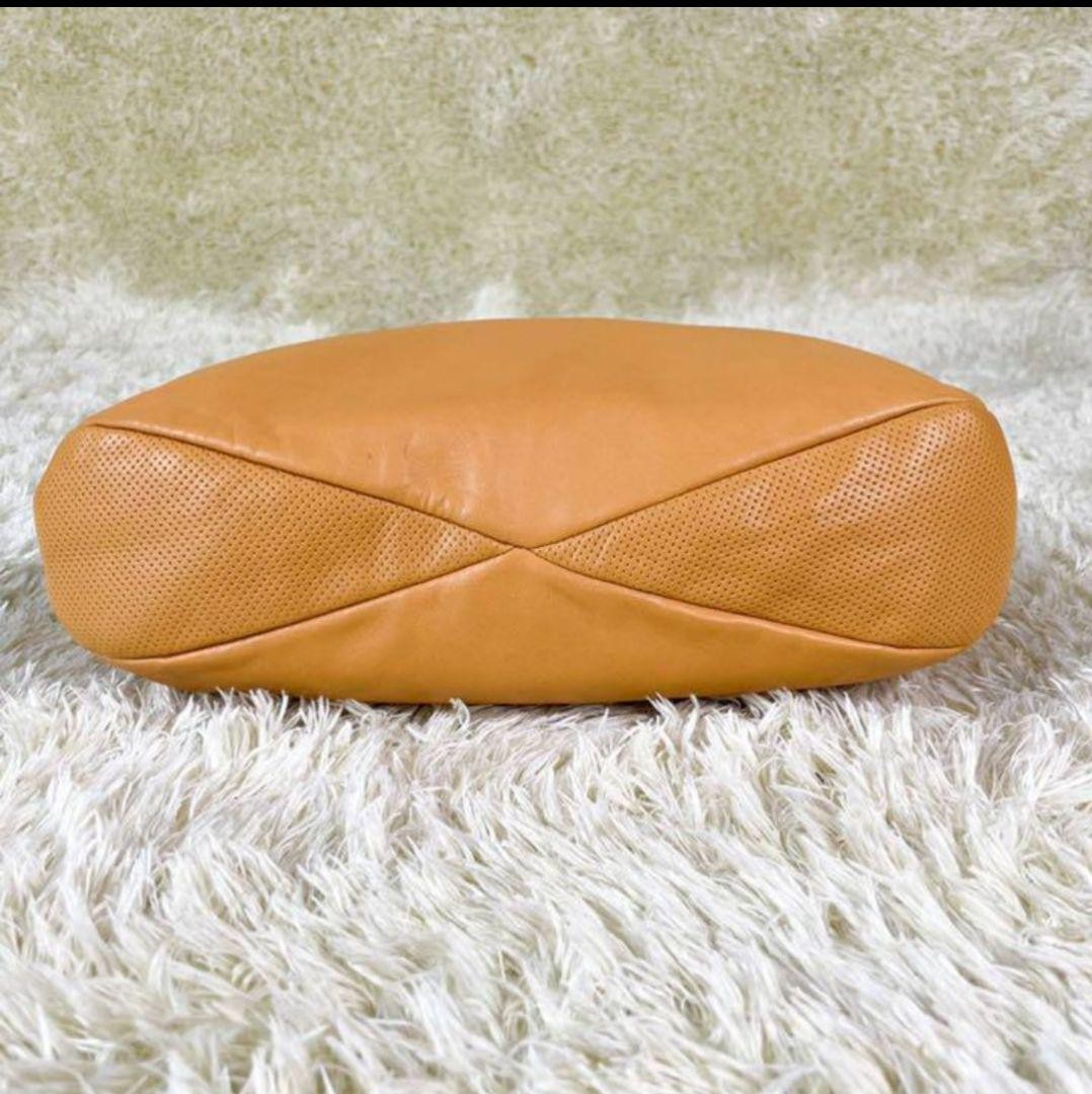 LOEWE Hand Bag Tote Purse Leather Light Brown Authentic