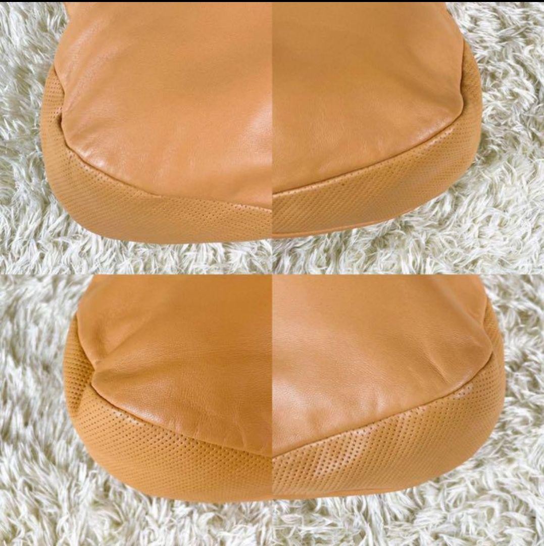 LOEWE Hand Bag Tote Purse Leather Light Brown Authentic