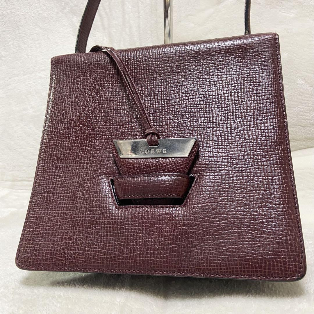 LOEWE Hand Bag Tote Purse Leather Authentic
