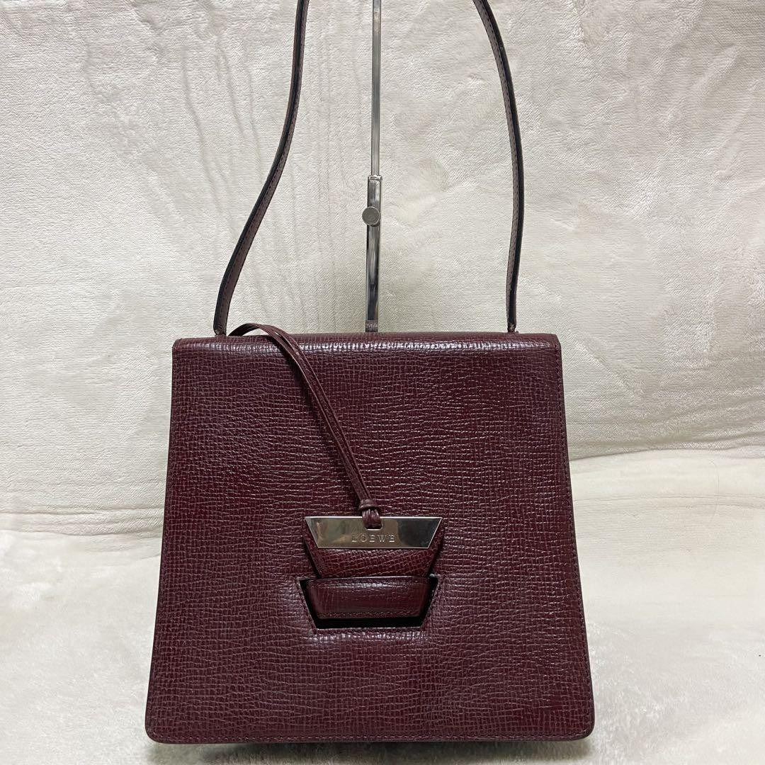LOEWE Hand Bag Tote Purse Leather Authentic
