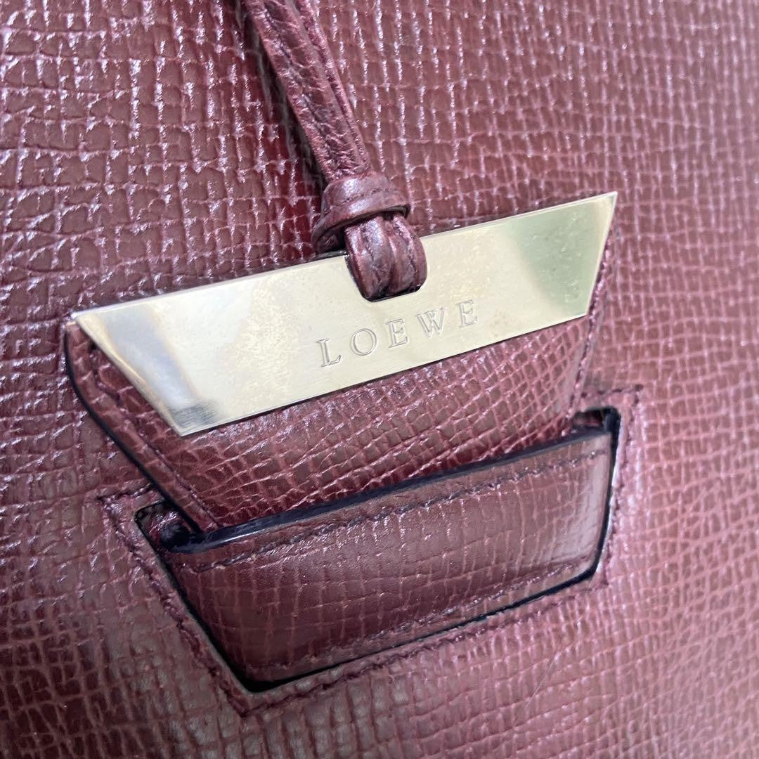LOEWE Hand Bag Tote Purse Leather Authentic