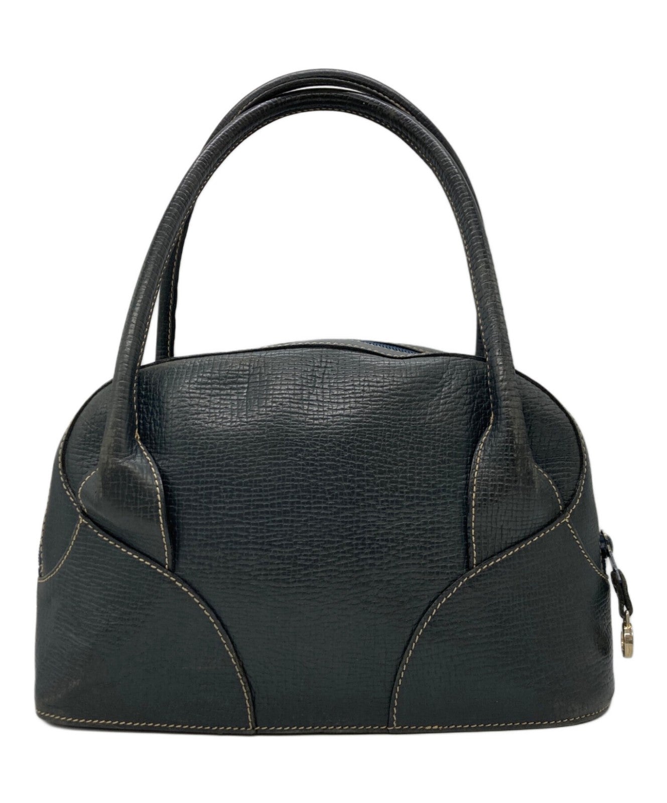 LOEWE Hand Bag Tote Purse Navy Authentic