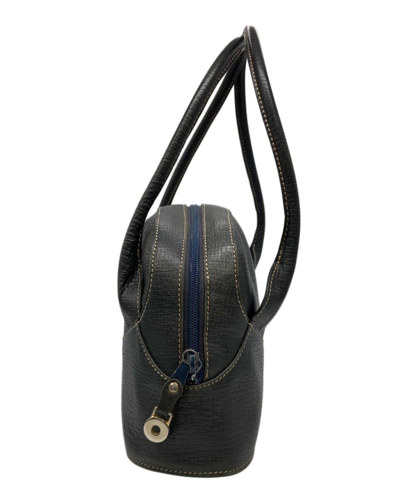 LOEWE Hand Bag Tote Purse Navy Authentic