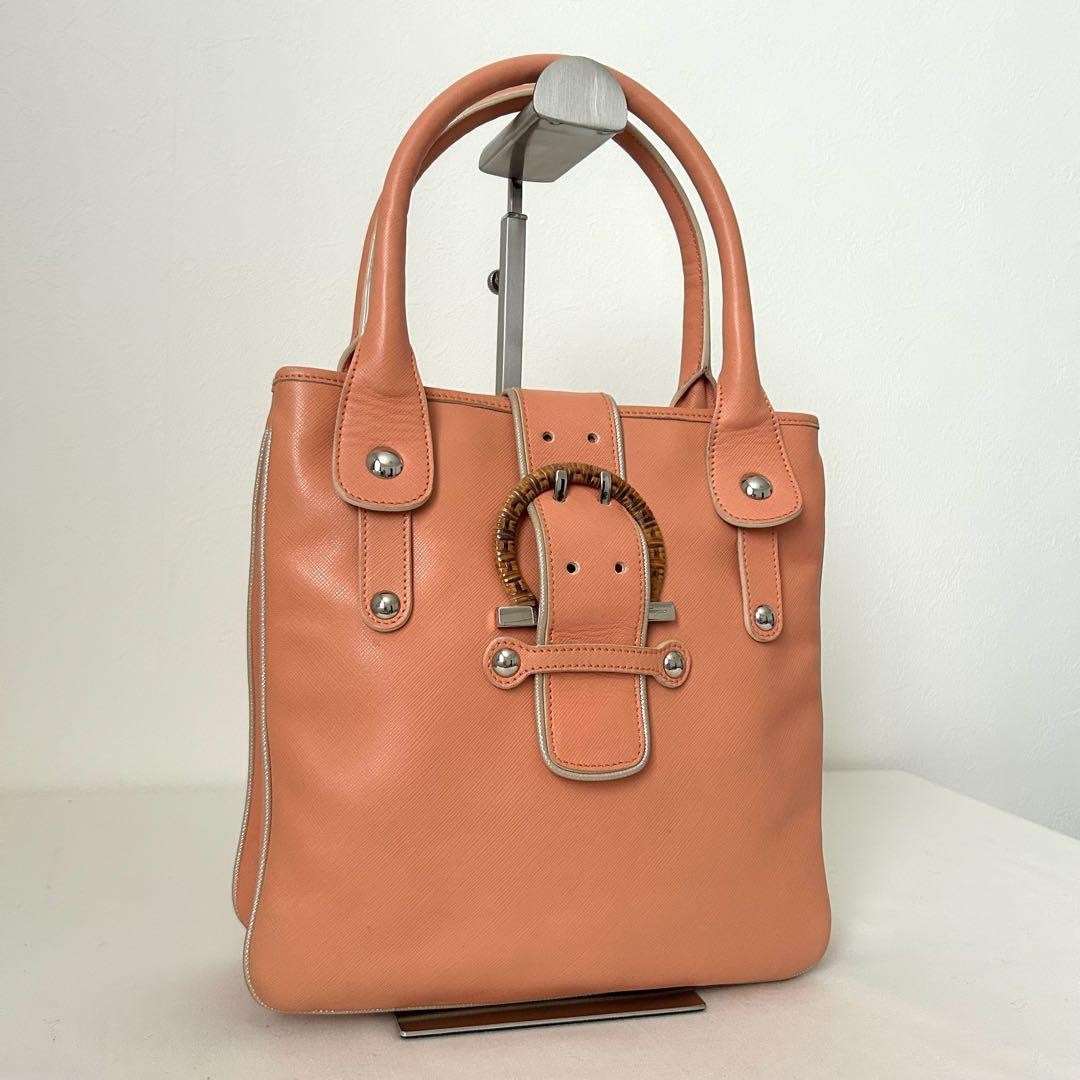 Salvatore Ferragamo Hand Shoulder Bag Tote Purse 2way Leather Authentic