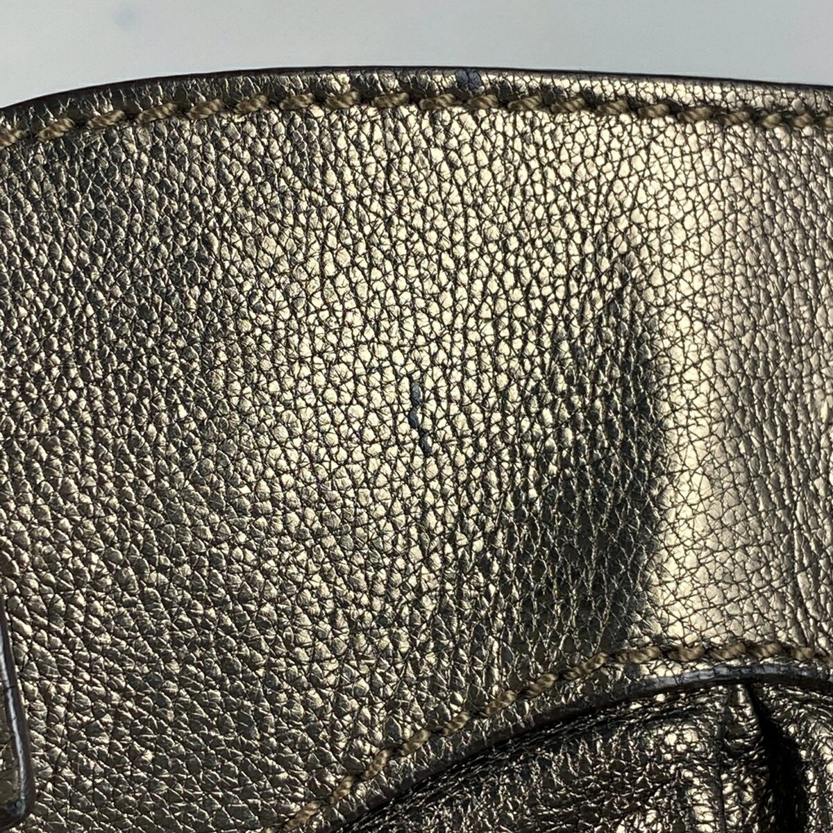 Salvatore Ferragamo Shoulder Bag Purse Gancini Leather Gold Authentic