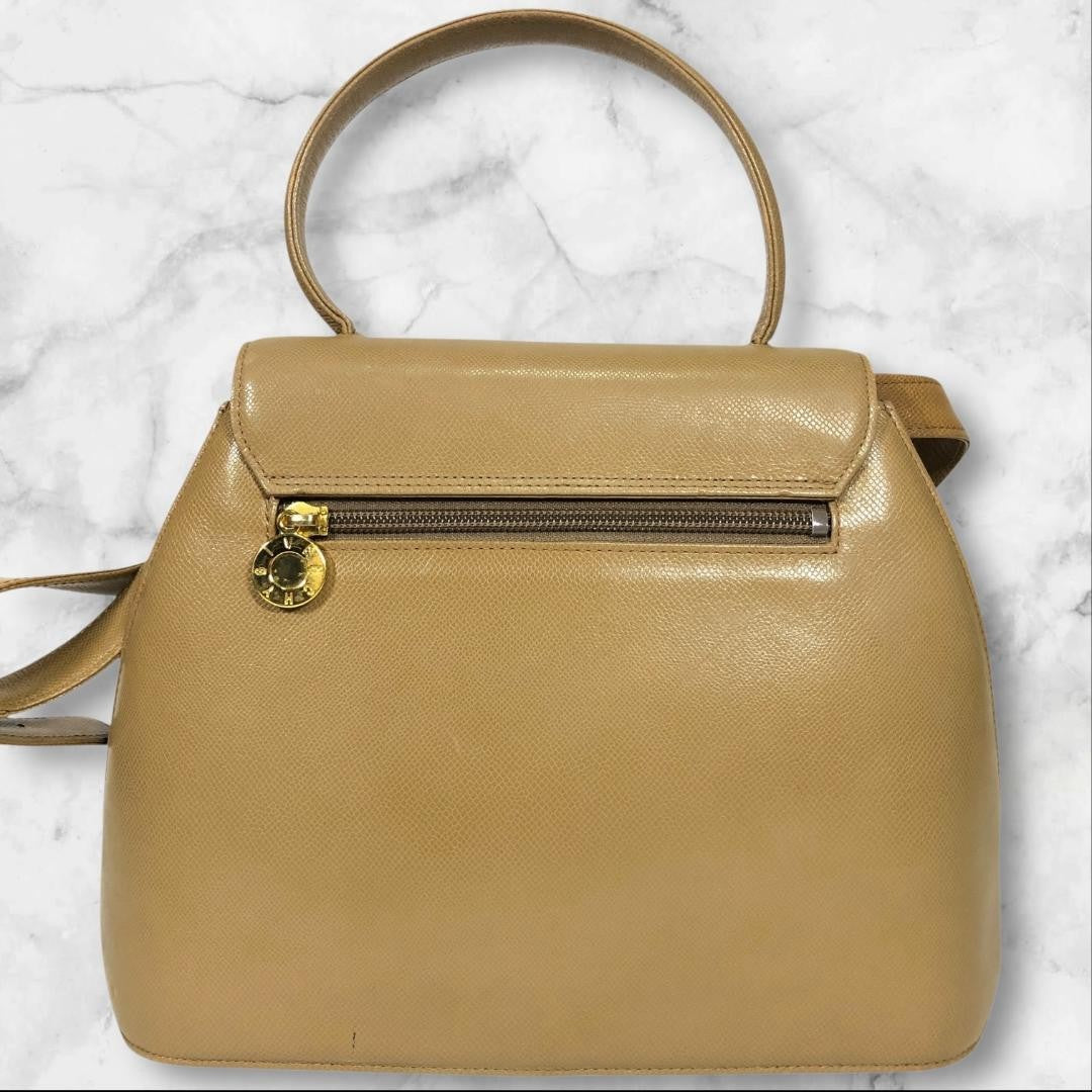 GIVENCHY Hand Shoulder Bag Tote Purse 2way 4G Leather Brown Gray Authentic