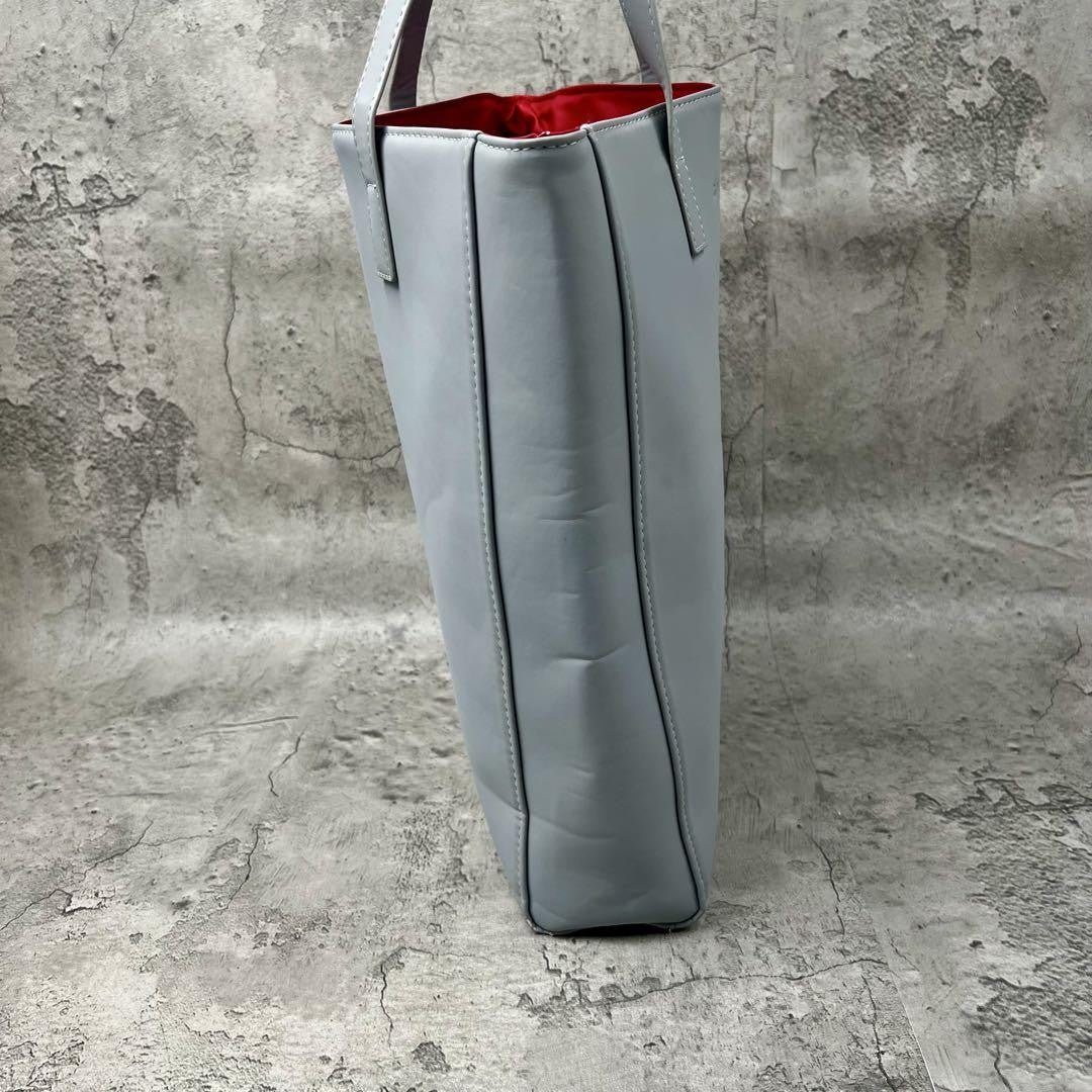 GIVENCHY Hand Bag Tote Purse PU Leather Gray Authentic