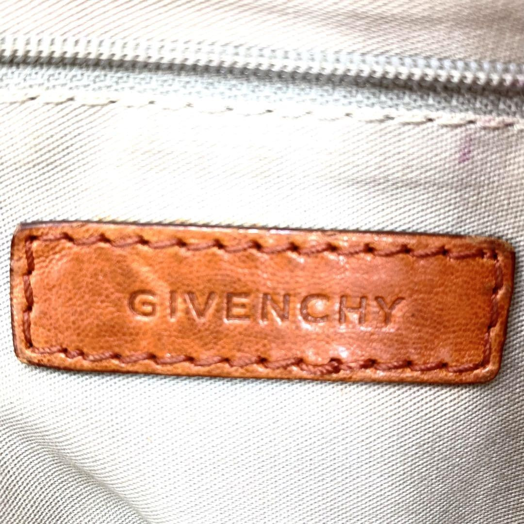 GIVENCHY Clutch Bag Second Bag 4G Leather Orange Authentic