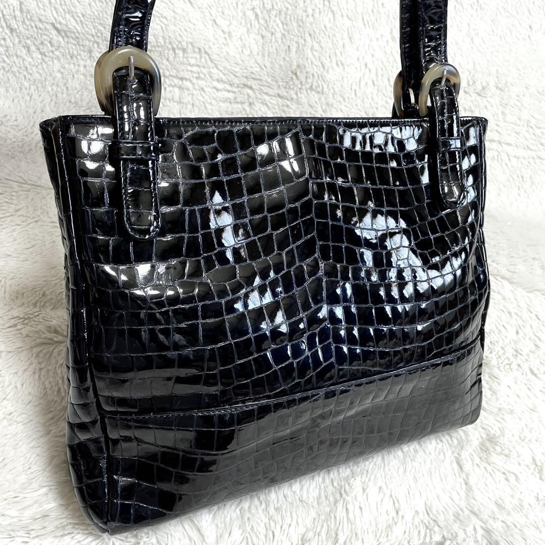GIVENCHY handbag Purse Patent Leather Authentic Black  tote bag Women's Used