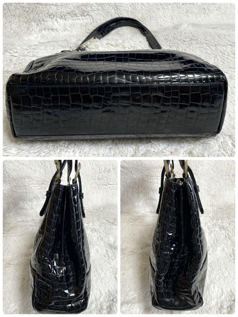 GIVENCHY handbag Purse Patent Leather Authentic Black  tote bag Women's Used