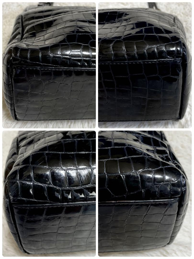 GIVENCHY handbag Purse Patent Leather Authentic Black  tote bag Women's Used
