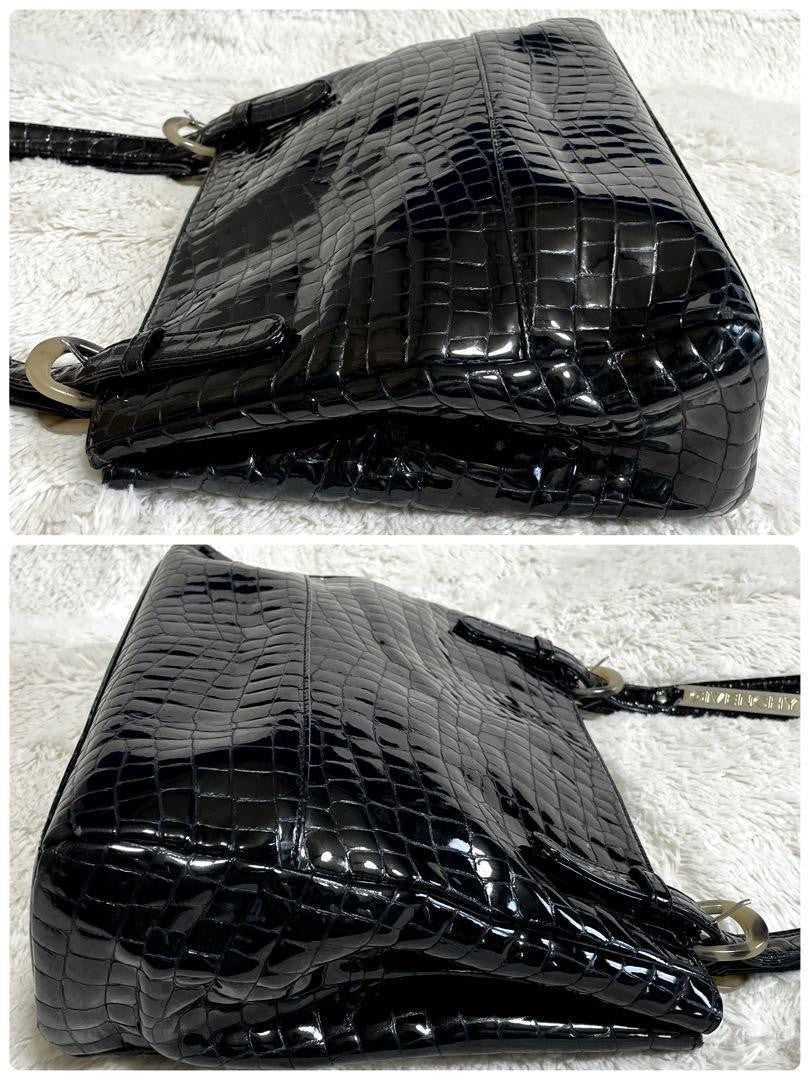 GIVENCHY handbag Purse Patent Leather Authentic Black  tote bag Women's Used
