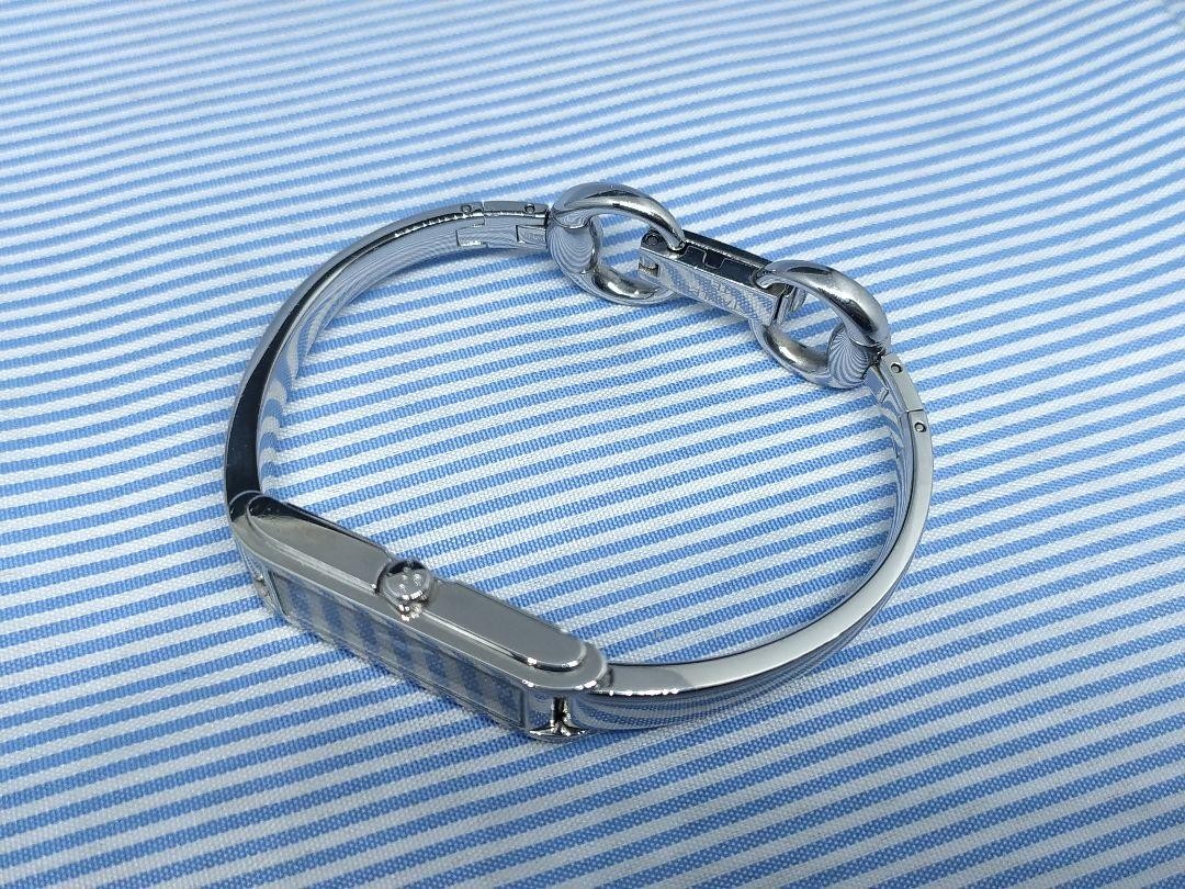 GUCCI Quartz Watch Wristwatch Silver Black Women's Authentic