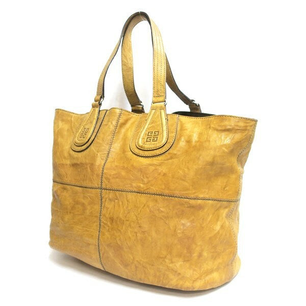 GIVENCHY Bag Nightingale Hand Tote Purse Beige Leather Authentic