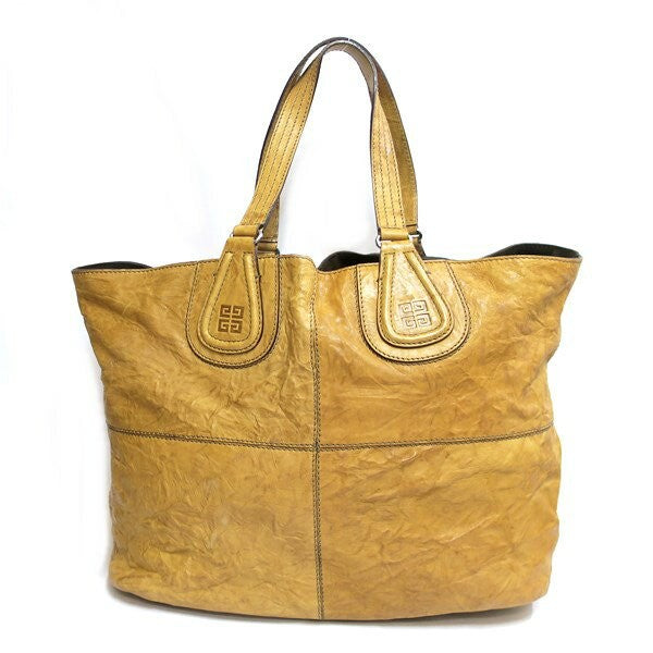 GIVENCHY Bag Nightingale Hand Tote Purse Beige Leather Authentic