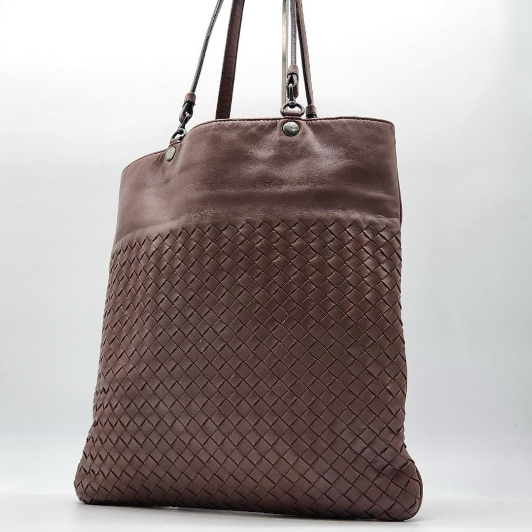 BOTTEGA VENETA Hand Bag Tote Purse Intrecciato Leather Authentic