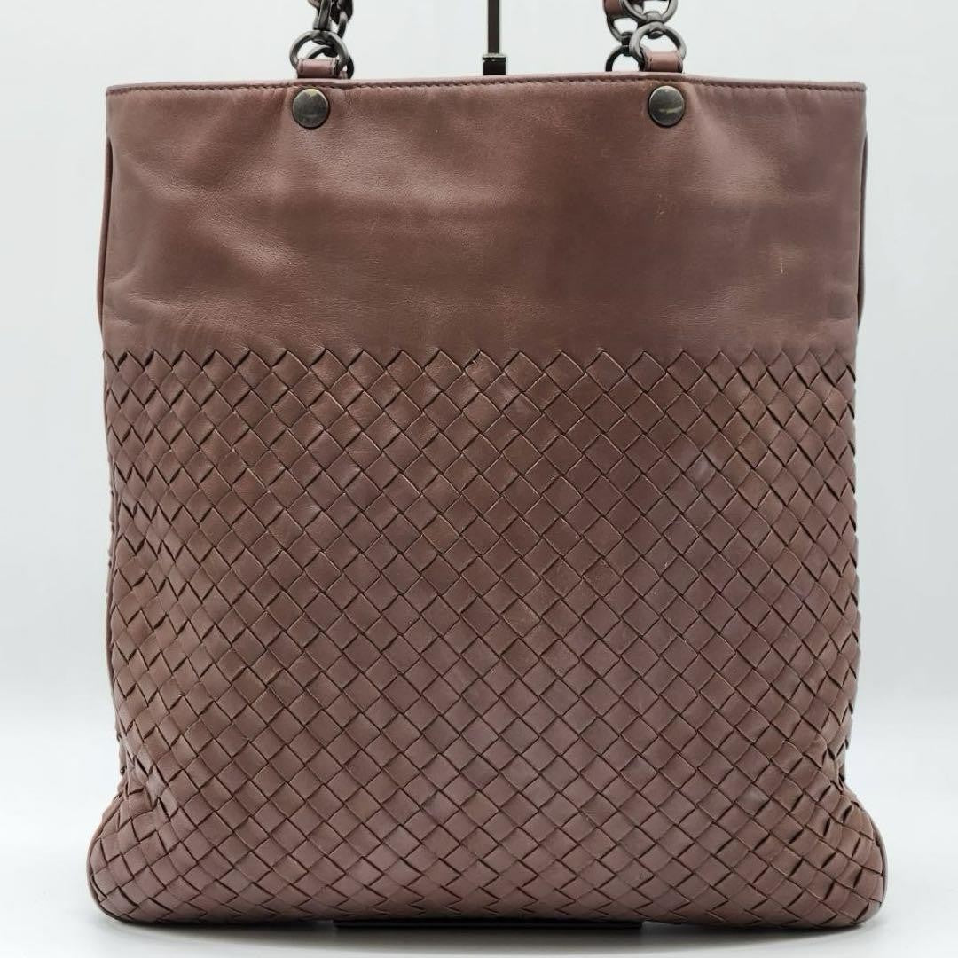 BOTTEGA VENETA Hand Bag Tote Purse Intrecciato Leather Authentic