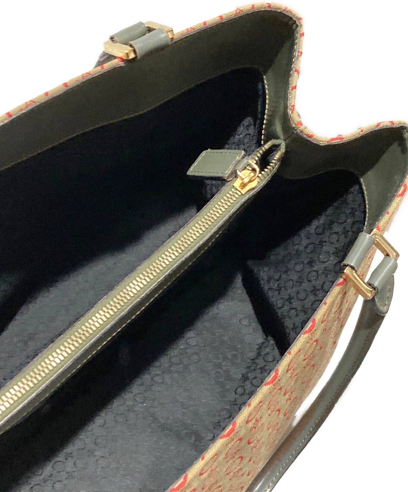 CELINE Hand Bag Tote Purse C Macadam Beige Authentic