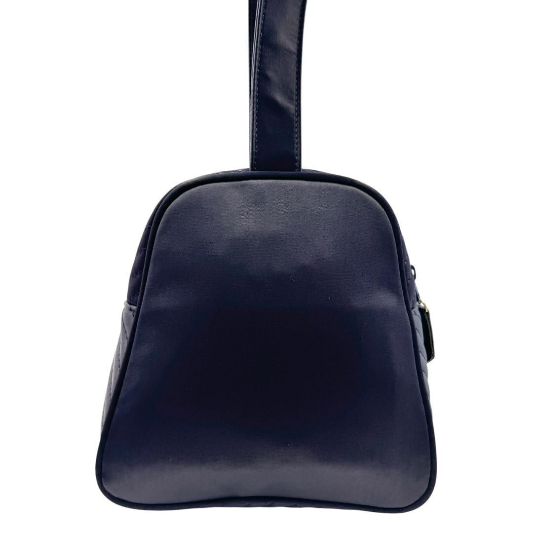 Saint Laurent Hand Bag Tote Purse YSL Cassandra Nylon Navy Authentic