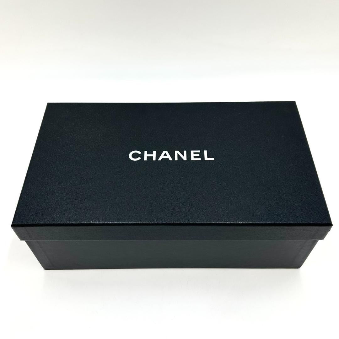 CHANEL Shoes Pumps Heel Cocomark EU 36.0 US 6.0 Leather Black Authentic