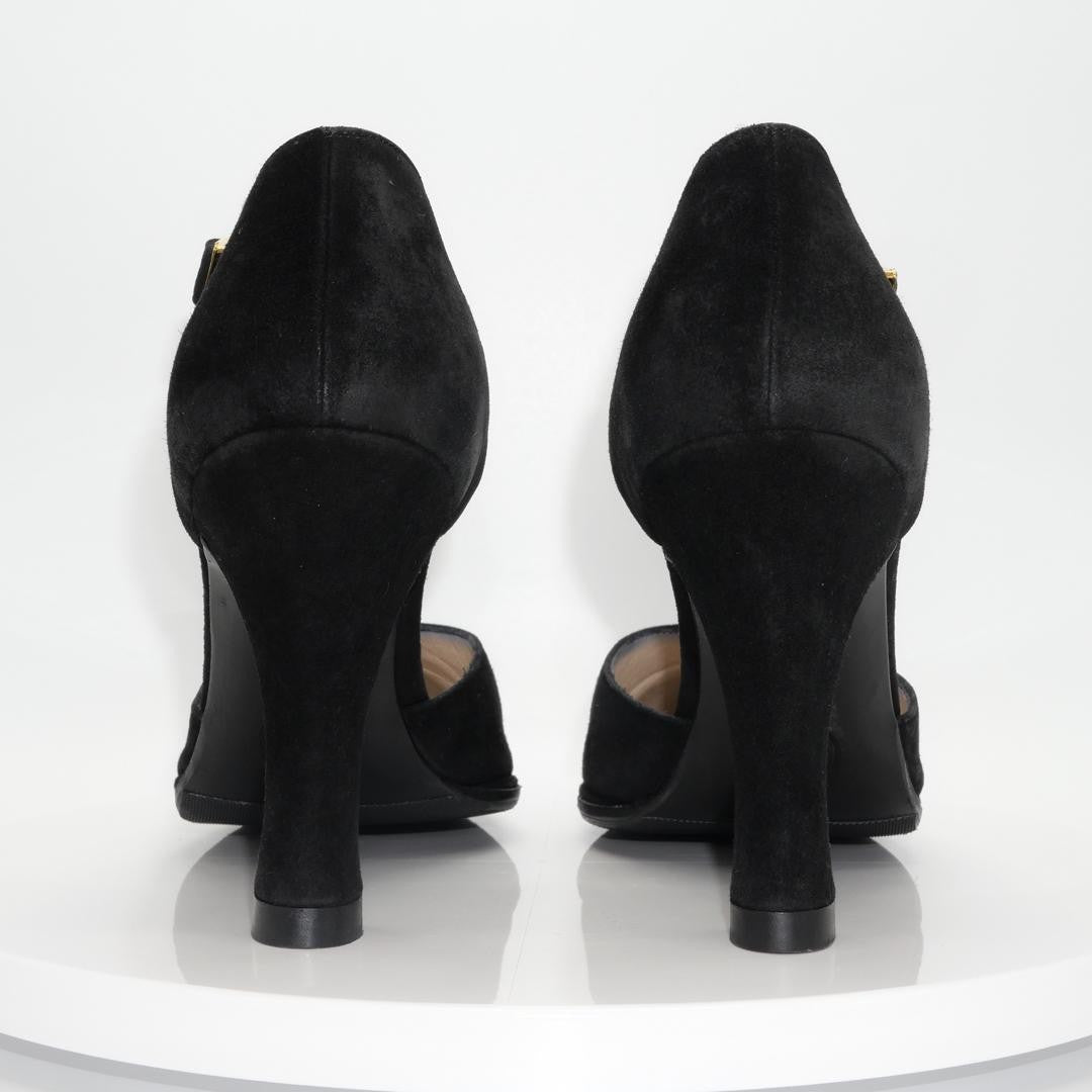 CHANEL Shoes Pumps Heel EU 36.0 US 6.0 Black Authentic
