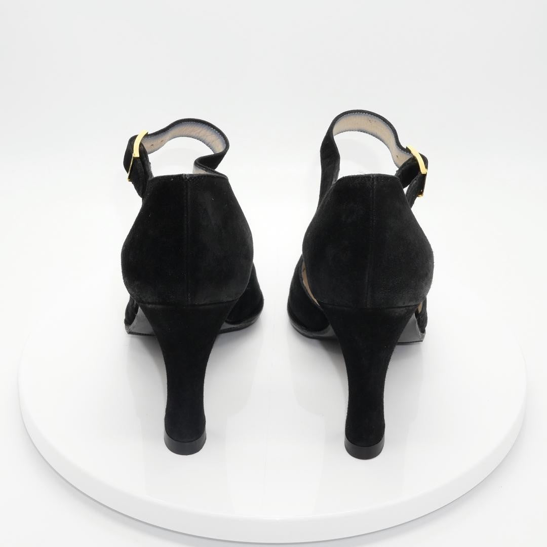 CHANEL Shoes Pumps Heel EU 36.0 US 6.0 Black Authentic