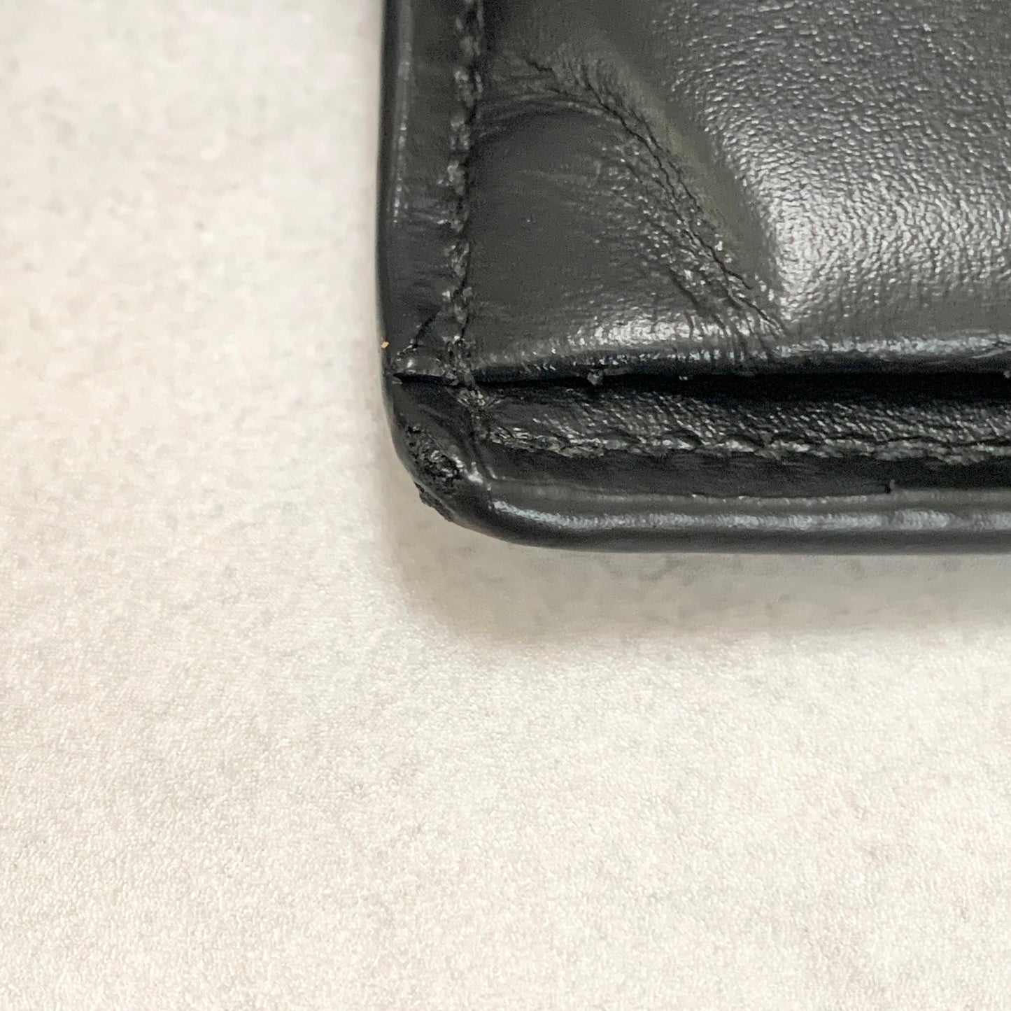 GUCCI Wallet Sneke GG Supreme Bi-fold Flap Compact Purse Leather Beige Auth