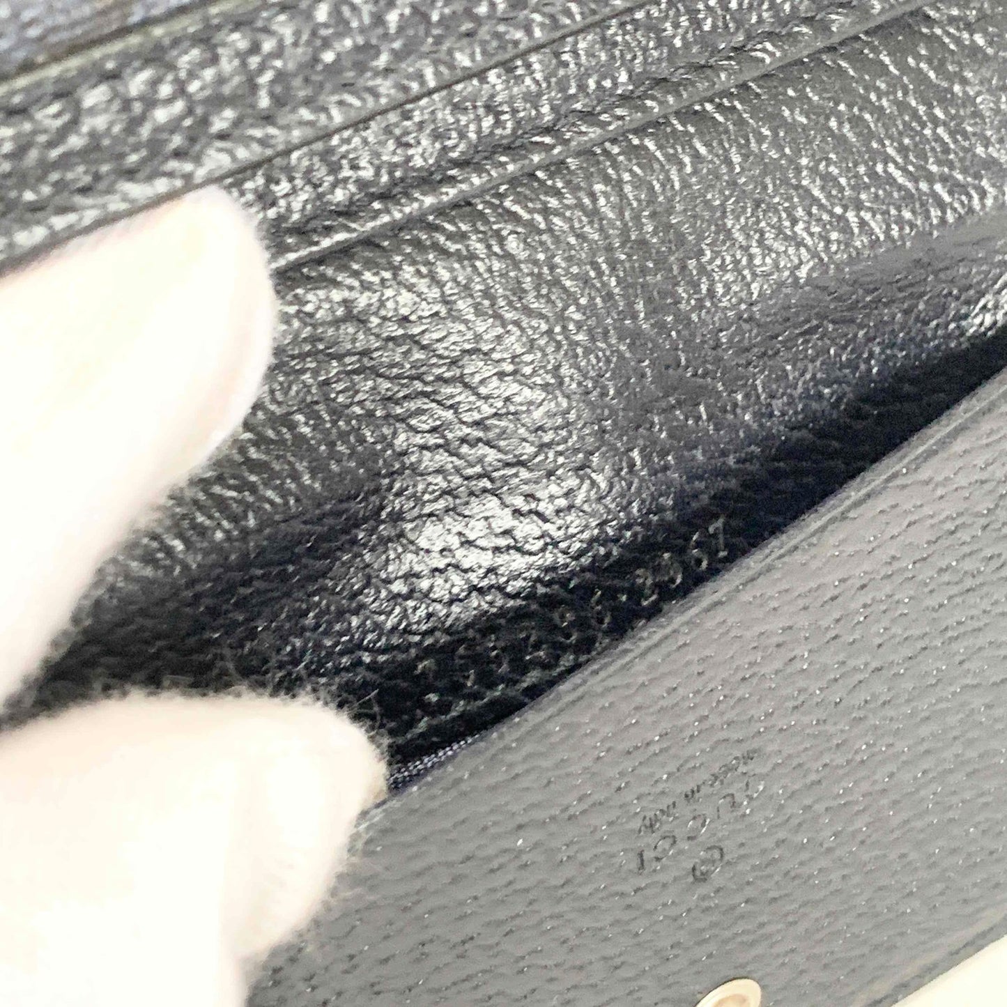 Gucci Bi-fold Card Holder Marmont GG Supreme Wallet Case Flap Purse Compact Navy