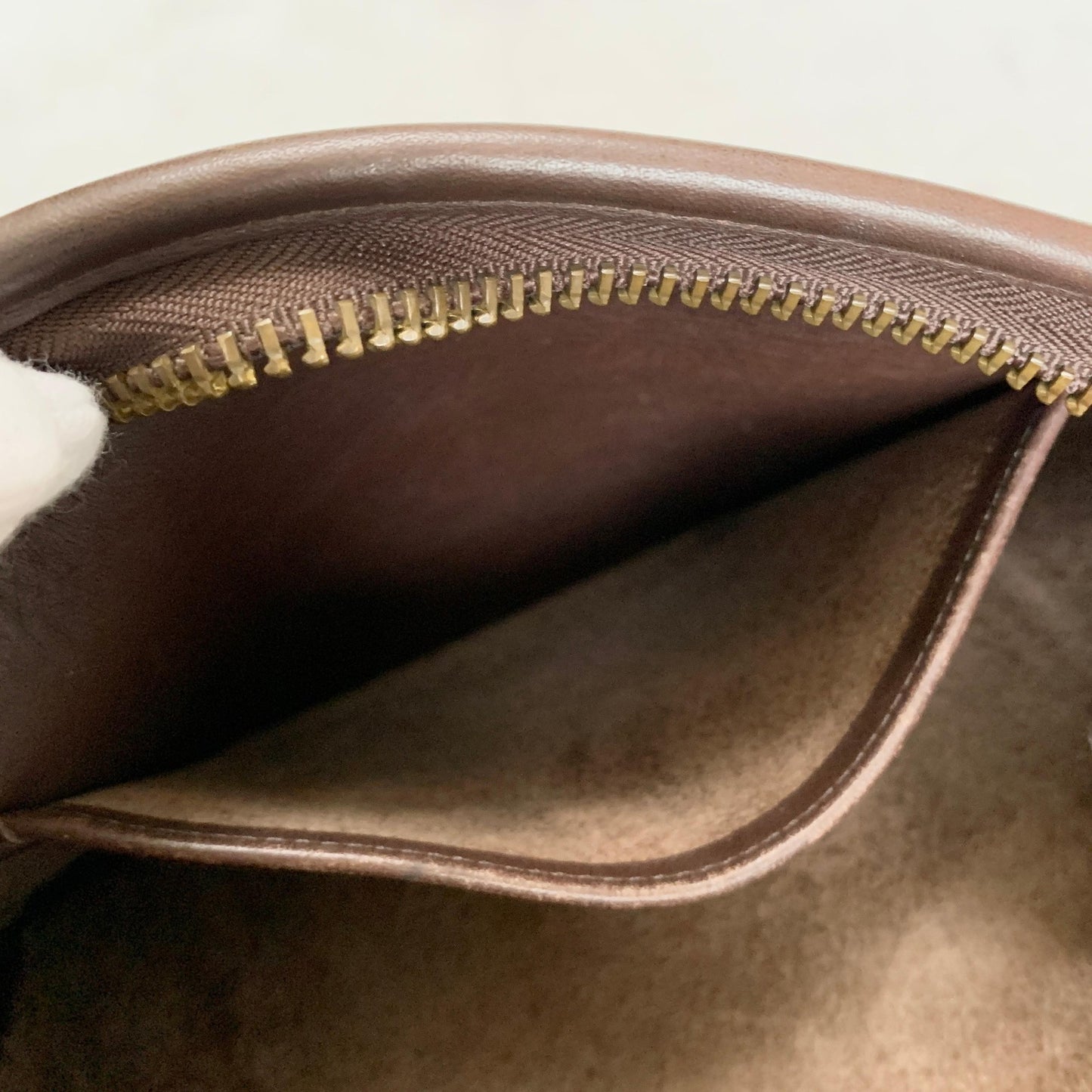 COACH Bag 9960 Turn Lock Shoulder Purse Leather Brown Gold Used Authentic